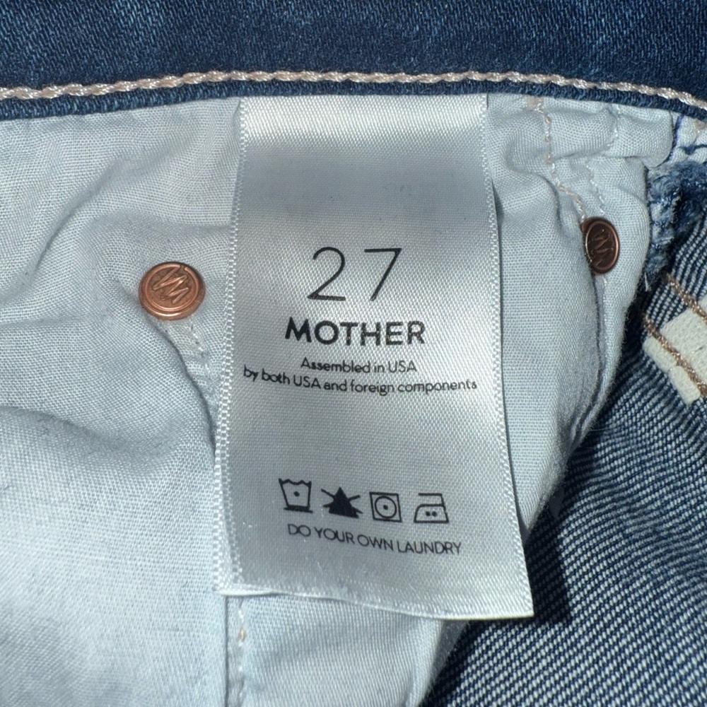 MOTHER Women's Boot Cut Jeans in Deep Blue Denim - Picture 8 of 9